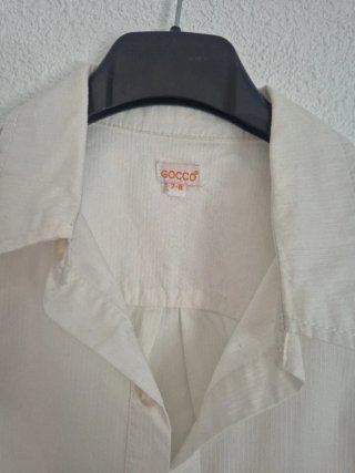 Camisa niño talla 7/8 color blanco marca gocco