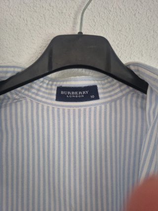 Camisa Burberry Rayas Azul Talla 10