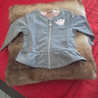Giacca bambina Chicco grigia con fiore