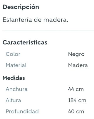 Mueble modular negro