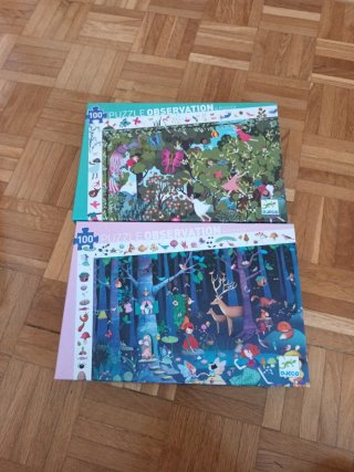 2 Puzzles Djeco 100 Piezas