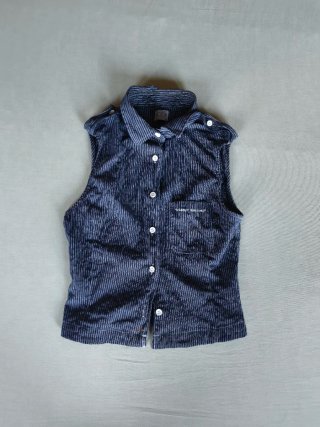 Armani Jeans Chaleco Mujer Rayas Azul