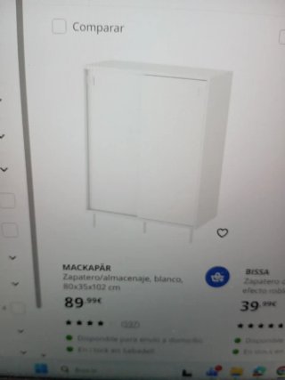 Zapatero Ikea Mackapar como nuevo