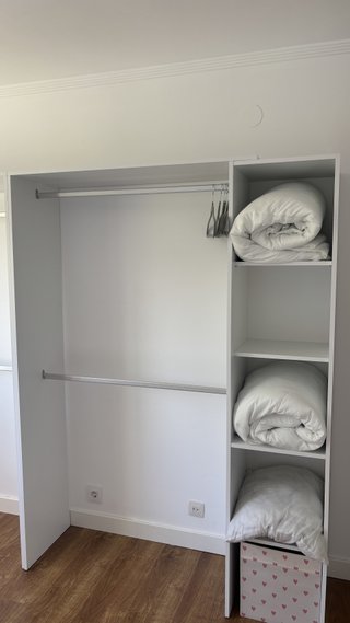 Dos Armarios vestidor abierto blanco