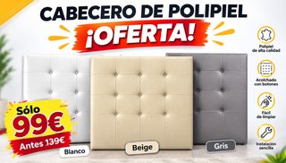 Cabecero de Polipiel — ¡OFERTA!