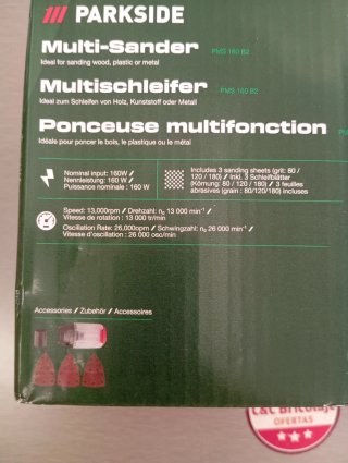 Lijadora Parkside Multi-Sander a cable