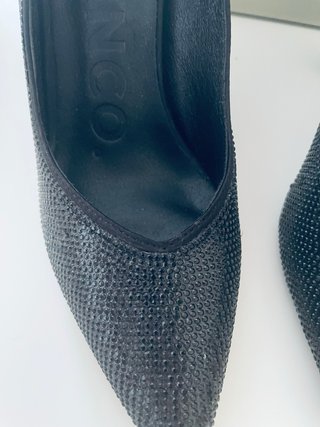 Zapatos de tacón Bianco negros con strass 99 euros