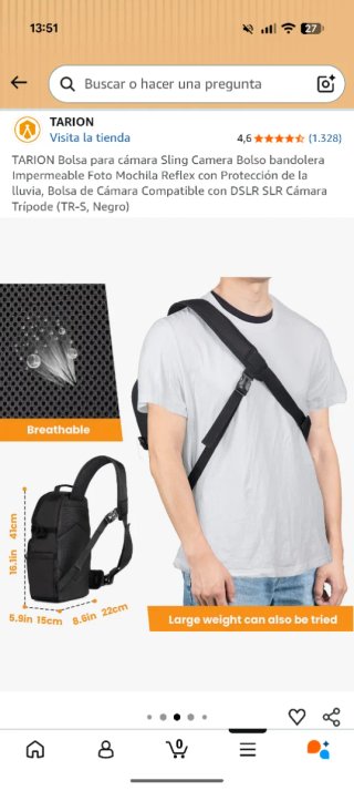 Mochila Cámara TARION TR-S Impermeable
