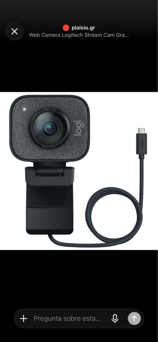 Logitech StreamCam Webcam Negra