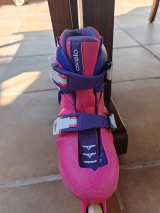 Patines en línea niña y protecciones