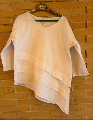 Blusa Blanc du Nil blanca asimétrica T2