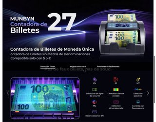 NUEVO! Contador de Billetes USD/EUR con Cont