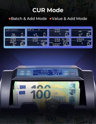 NUEVO! Contador de Billetes USD/EUR con Cont