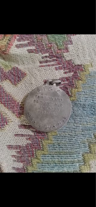 Medaglia vintage calcio FIGC lega giovanile
