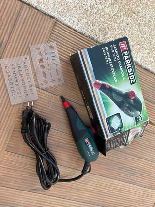 Marcadora Grabador Parkside pgg 15 b1 y plantillas
