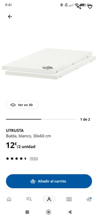 Balda UTRUSTA Ikea 30x60
