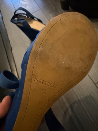Sandalias de cuña azules talla 39
