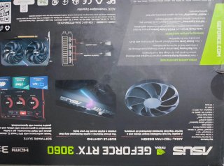 Asus RTX 3060 12g caja y documentos.