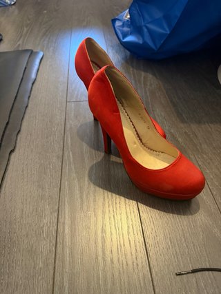 Zapatos de tacón rojos mujer talla 39