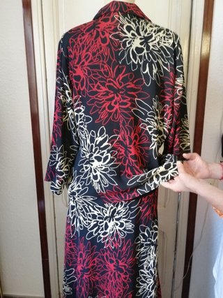 Conjunto falda larga y chaqueta floral vintage