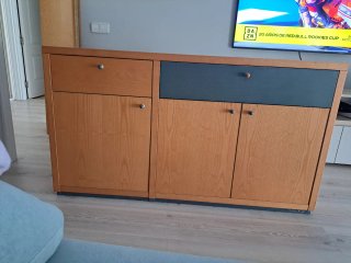 Conjunto Aparador y Estantería Madera
