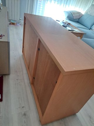 Conjunto Aparador y Estantería Madera