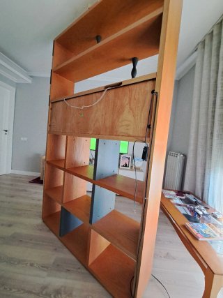 Conjunto Aparador y Estantería Madera
