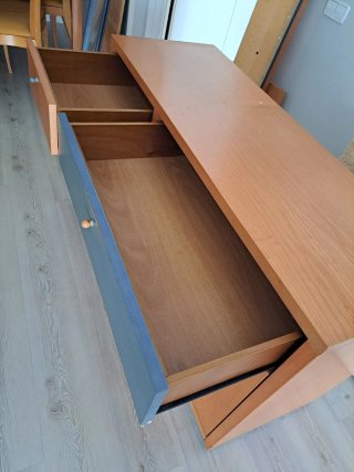 Conjunto Aparador y Estantería Madera