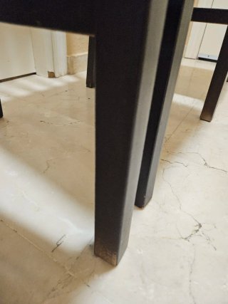 Lote 4 Sillas Madera Tapizadas Beige