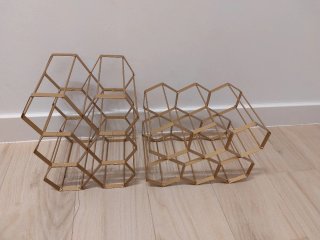 Botelleros Hexagonal Dorado