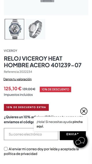 Reloj Viceroy Heat Hombre Acero Ref:401239-07