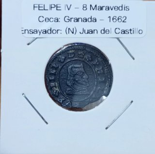 Felipe IV -8 Maravedis-Ceca: Granada-Ensayador:(N)