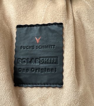 abrigo fuchs schmitt blanco y marron
