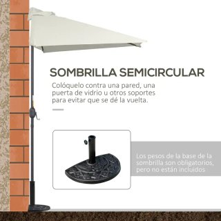 Sombrilla terraza beige 230x130cm