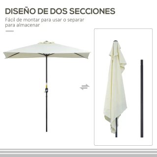 Sombrilla terraza beige 230x130cm