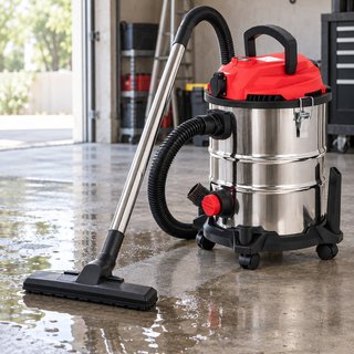 Aspirador industrial 25 L 3400 W seco y húmedo