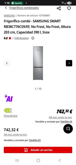 Frigorífico Samsung