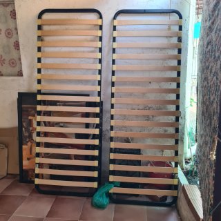 Somier de láminas metálico y madera