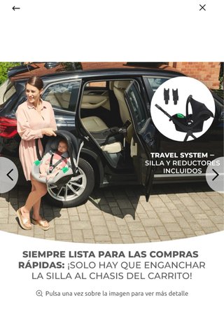 Carro de bebé 3 piezas negro