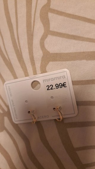 Pendientes Miramira Acero Dorado