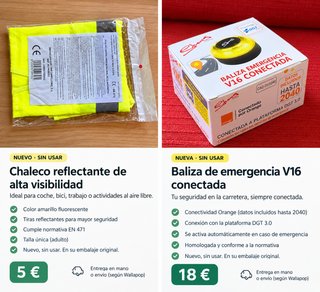 Baliza V16 conectada + Chaleco reflectante