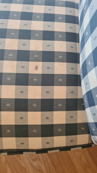 Dos butacas vintage estampado vichy azul.