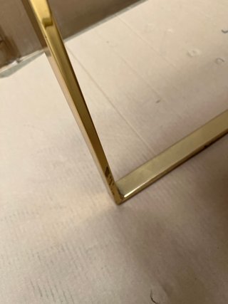 Sedia velluto ottanio con struttura oro
