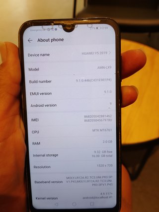 Huawei Y5 2019 (Modelo AMN-LX9) muy buen estado