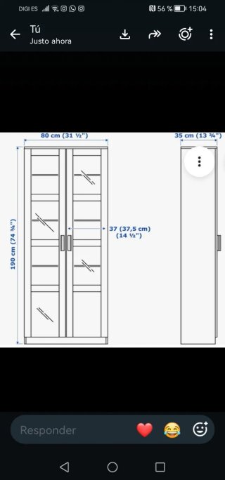 Vitrina Ikea Brimmes Blanca