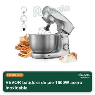 VEVOR batidora de pie 1500W acero inoxidable