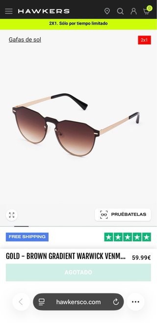 Gafas de Sol Hawkers Gold-Brown