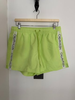 Bañador de hombre verde neón Calvin Klein talla M