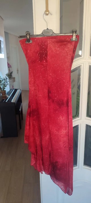 Vestido palabra de honor rojo Talla 34 /36