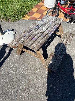 Mesa picnic jardín infantil madera